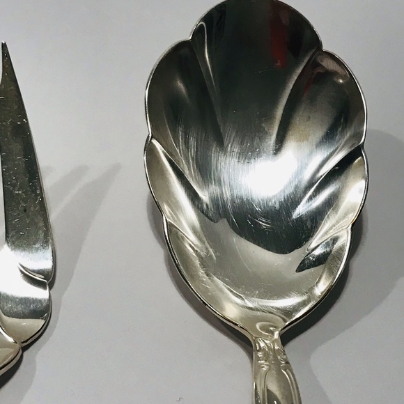 Vintage International Silverplate Casserole Spoon and Fork Set of 2 Serving Set - Picture 4 of 12